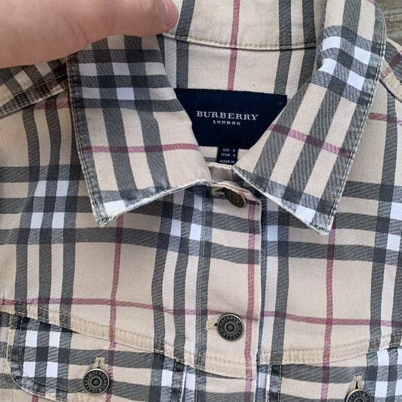 Vintage Burberry London Novacheck Bomber Jacket Size 6 - Picture 6 of 16